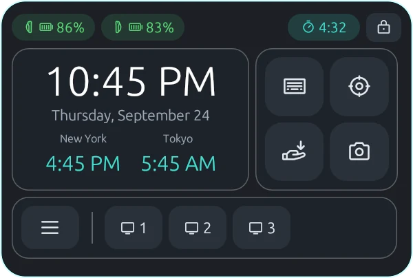 Watch with a countdown timer running